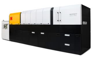 Die neue Fünffarben-Bogendruckmaschine Kodak Nexfinity soll noch im Frühjahr 2018 verfügbar sein.