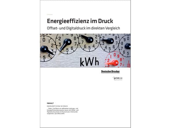 E-Dossier "Energieeffizienz im Druck: Offset- und Digitaldruck im direkten Vergleich"