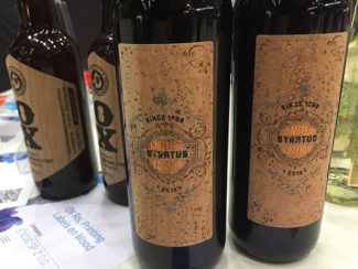 Dscoop 2018: Printprodukt Weinflaschen-Etikett aus Kork