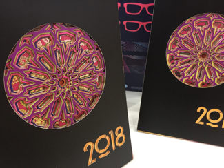 Dscoop 2018 – Druckprodukte Kalender mit Laserstanzung