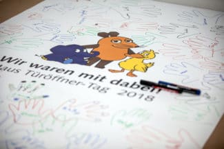 Rund 100 Gäste waren beim Maus-Türöffner-Tag bei der Theissen Medien Gruppe mit dabei.