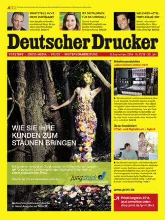 Titelseite Deutscher Drucker Digital Ausgabe 17-18/2014