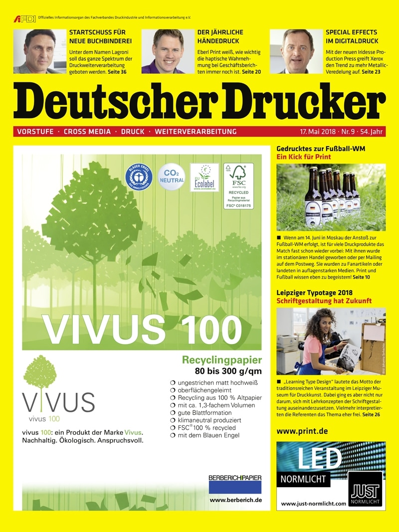 Produkt: Deutscher Drucker 9/2018 Digital