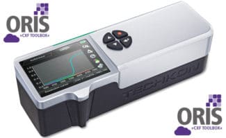 Farbmanagement: Das Spektral-Densitometer Techkon Spectrodens ist ab sofort in die Oris CxF Toolbox integriert.