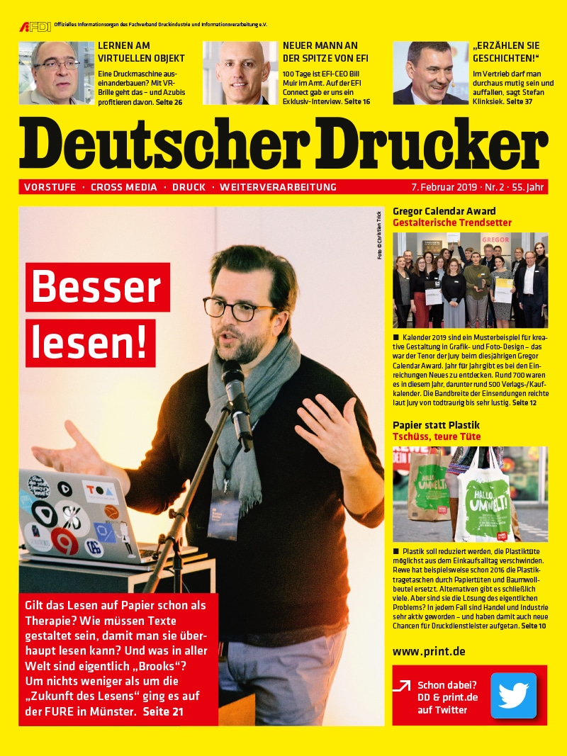 Produkt: Deutscher Drucker 2/2019 Digital