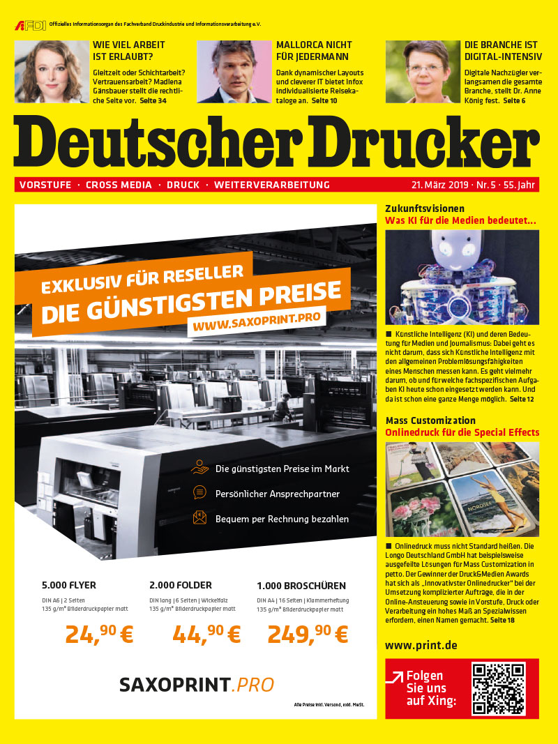 Produkt: Deutscher Drucker 5/2019 Digital