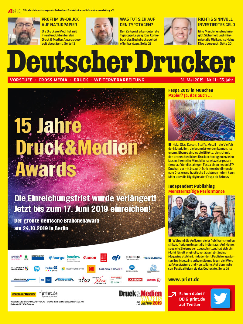 Produkt: Deutscher Drucker 11/2019 Digital