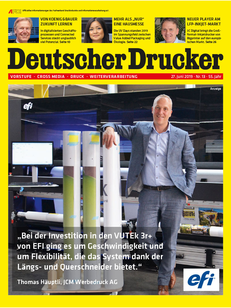 Produkt: Deutscher Drucker 13/2019 Digital