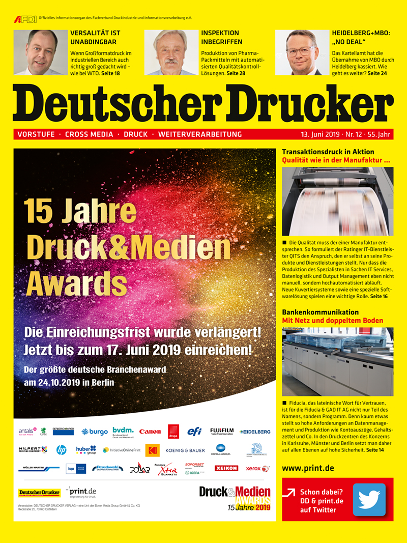 Produkt: Deutscher Drucker 12/2019 Digital