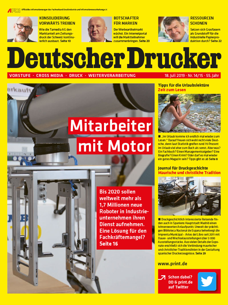 Produkt: Deutscher Drucker 14-15/2019 Digital