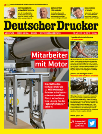 Titelseite Deutscher Drucker 14-15/2019