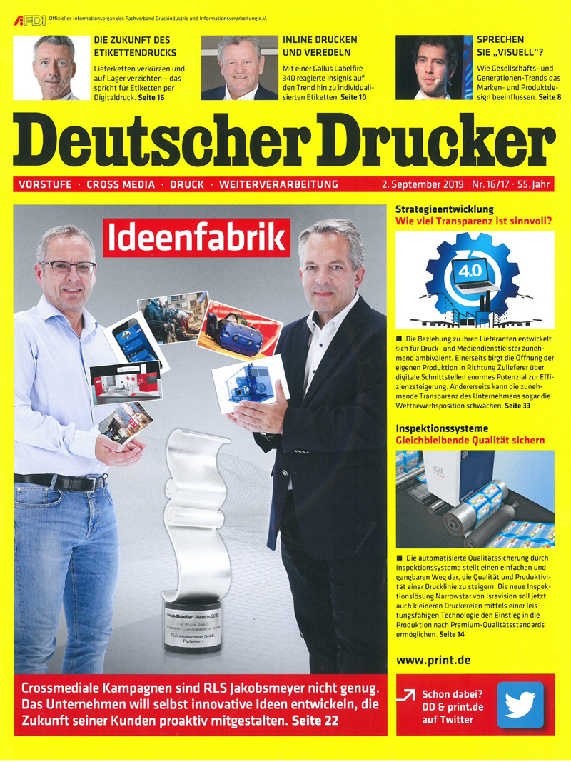 Produkt: Deutscher Drucker 16-17/2019 Digital