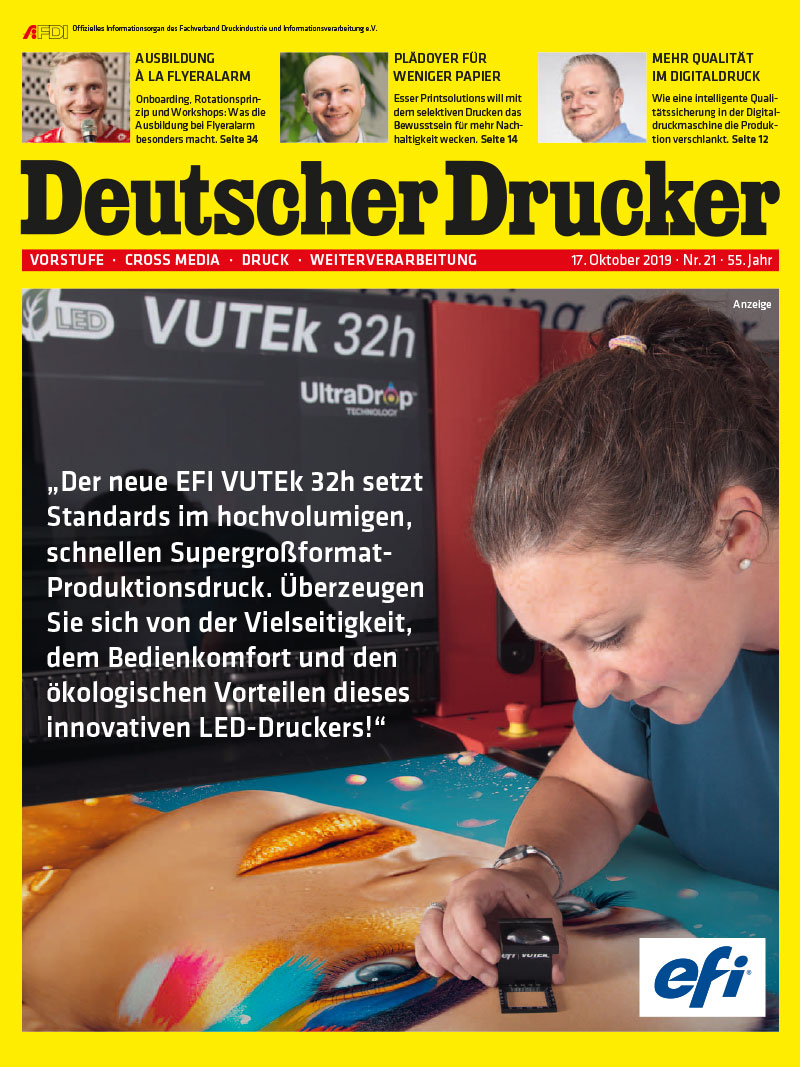 Produkt: Deutscher Drucker 21/2019 Digital