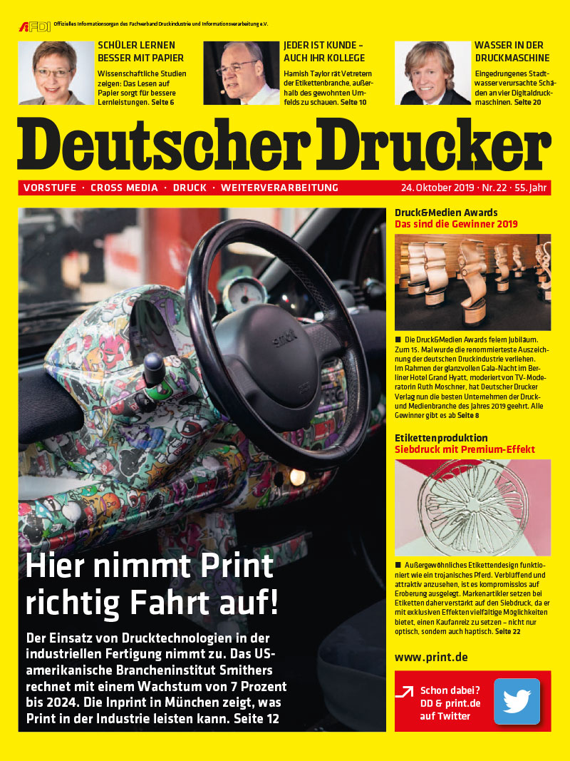 Produkt: Deutscher Drucker 22/2019 Digital