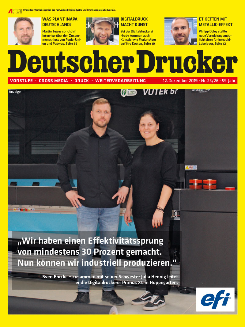 Produkt: Deutscher Drucker 25-26/2019 Digital