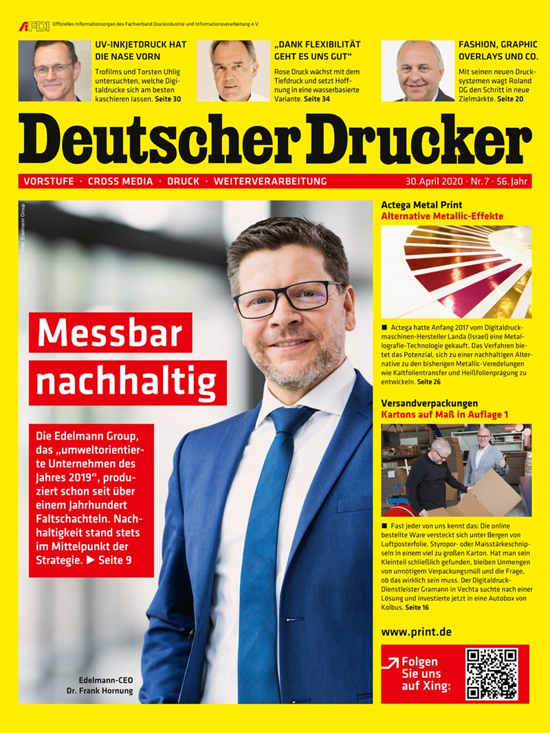 Produkt: Deutscher Drucker 7/2020 Digital