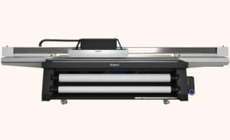 Large Format Printing: die neue Flachbett-Druckerserie Canon Arizona 2300 mit Flow-Technologie.