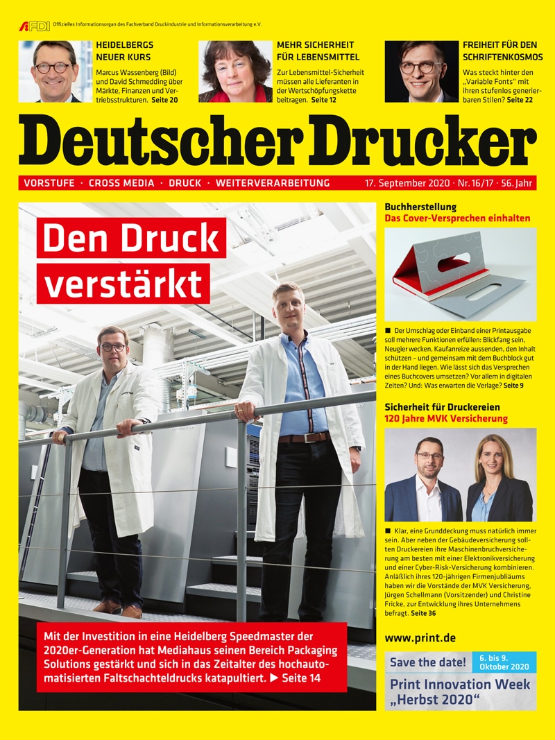 Produkt: Deutscher Drucker 16-17/2020 Digital