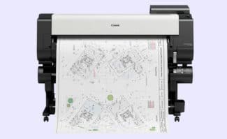 Large Format Printing: Der Canon imagePrograf TX-4100 ist mit 44 Zoll Breite der größte Large-Format-Printer aus der TX-Serie, die Canon in diesem Monat für die schnelle, hochauflösende CAD- und Poster-Produktion auf den Markt gebracht hat.