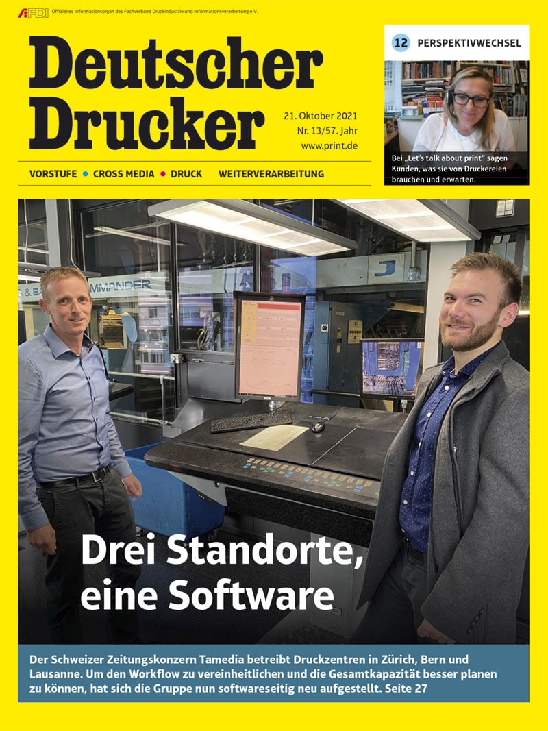 Produkt: Deutscher Drucker 13/2021 Digital