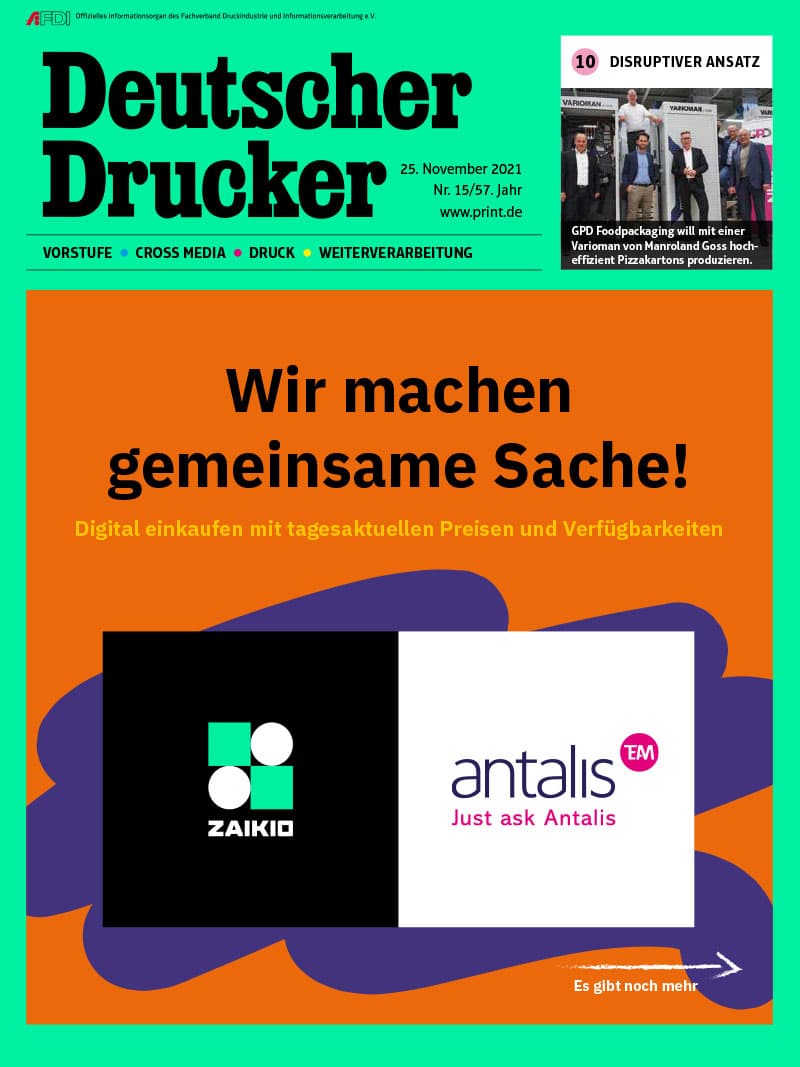 Produkt: Deutscher Drucker 15/2021 Digital