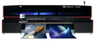 Der EFI VUTEk Q3r auf der Fespa Global Print Expo in Berlin.