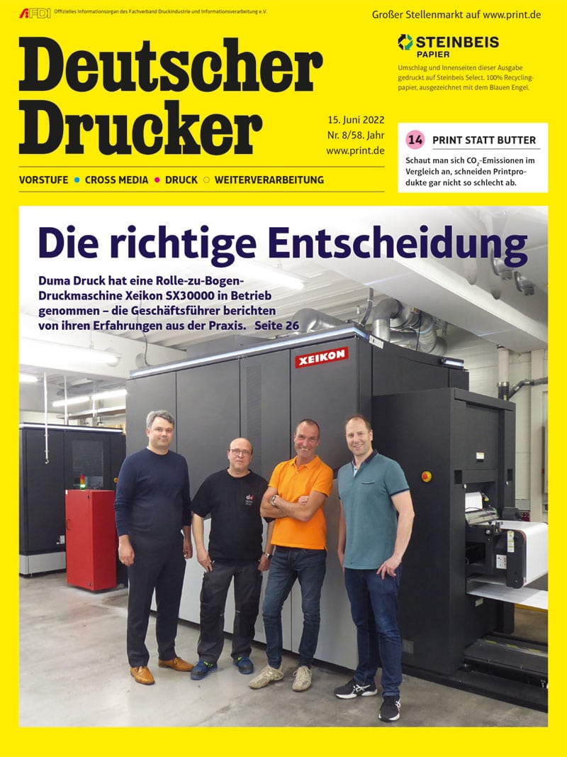 Produkt: Deutscher Drucker 8/2022 Digital