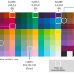 Aufbau des Kontrollkeils „Fogra Media Wedge Textile RGB V1“