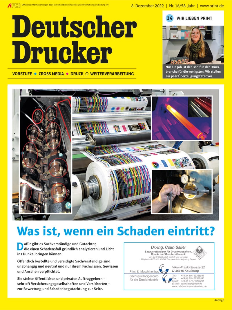 Produkt: Deutscher Drucker 16/2022 Digital