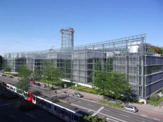Der Betrieb der hauseigenen Druckerei bei Dumont in Köln steht derzeit still (Bild: Neven DuMont-Haus in Köln-Niehl).