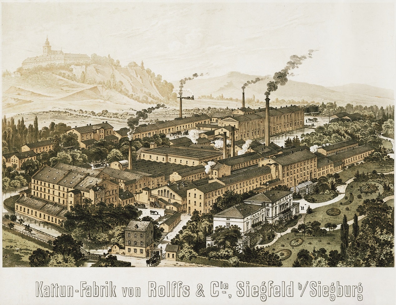 Siegburg ist seit 1844 Heimat von Siegwerk: Motiv aus dem historischen Archiv der Siegwerk Druckfarben AG.