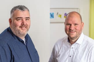 Die RGF-Geschäftsführer Sascha Gleich (l.) und Thomas Meurers wollen einen B2B-Shop für Nischenprodukte aufbauen.