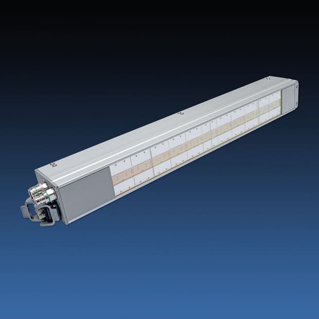 Die Hönle LED Powerline LC HV kommt beim schnellen, energieeffizienten Aushärten von Druckfarben und Lacken zum Einsatz.