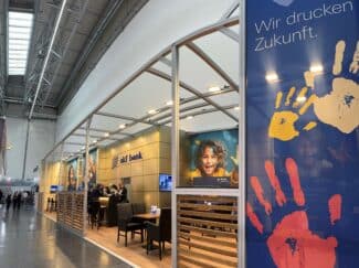 Der Messestand der akf bank stand unter dem Motto: „Wir stehen zur Branche.“