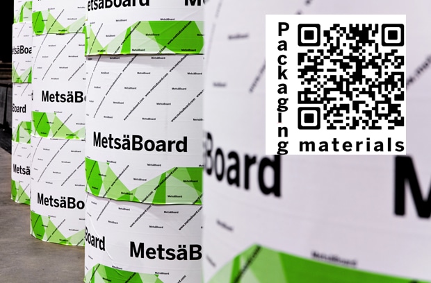 Metsä Board liefert künftig einen QR-Code für seine Verpackungsmaterialien mit.