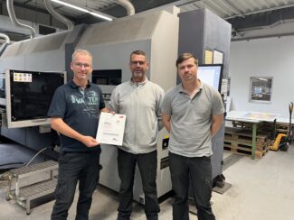 Dr. Andreas Kraushaar, Fogra, gemeinsam mit Martin Off und Philipp Fritsche von VG Schoepe Berlin GmbH.