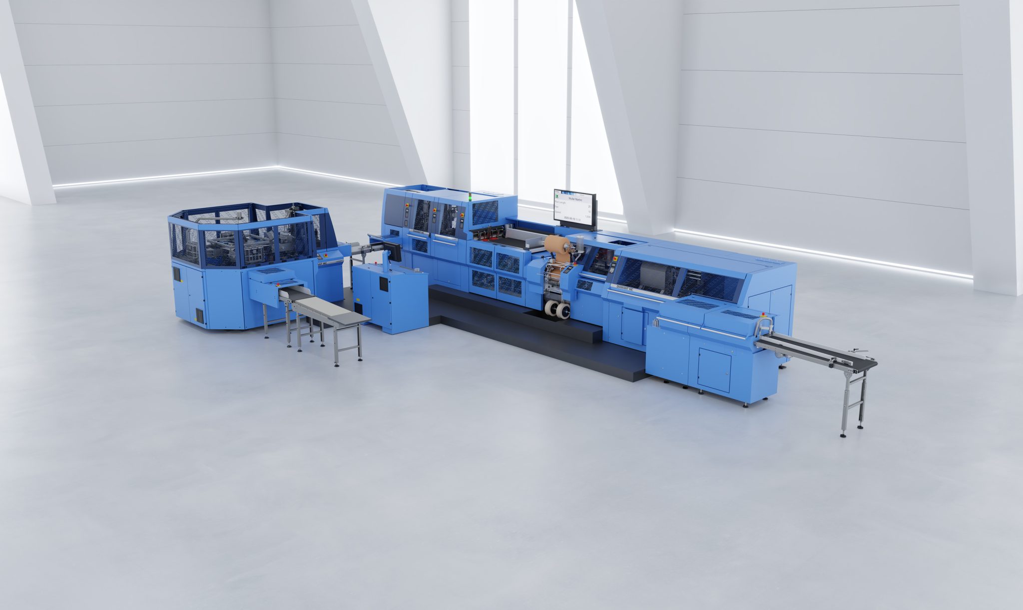 Die neue Buchlinie Diamant MC 30 von Müller Martini wurde vor allem für den Einstieg in die automatisierte Hardcover-Produktion entwickelt.