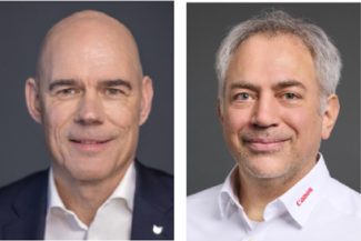 Die beiden Autoren: Xander Groenewegen (links), Head of Digital Printing & Solutions bei Canon, Michael Stock arbeitet als Consul­tancy ­Senior ­Manager Production Professional Services, IPSG Inte­grated Printing & Services Group.