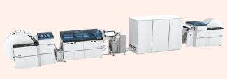 Printfinishing: Hunkeler bietet differenzierte Konfigurationen für die Produktion von Rolle-zu-Rolle auf Endlos-Digitaldrucksystemen. Im Bild die Lösung von Atruvia