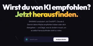 Mit dem AI Quick Check bietet die Smawax GmbH einen kostenlosen Schnelltest für die Sichtbarkeit von Unternehmen in KI-Antworten